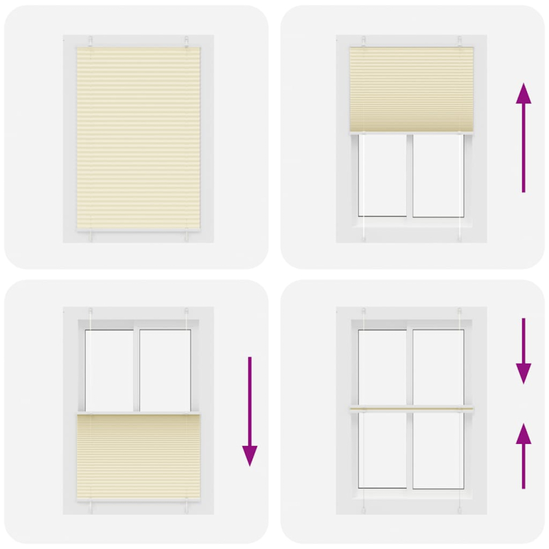 Plissee Creme 85x150 cm Stoffbreite 84,4 cm Polyester