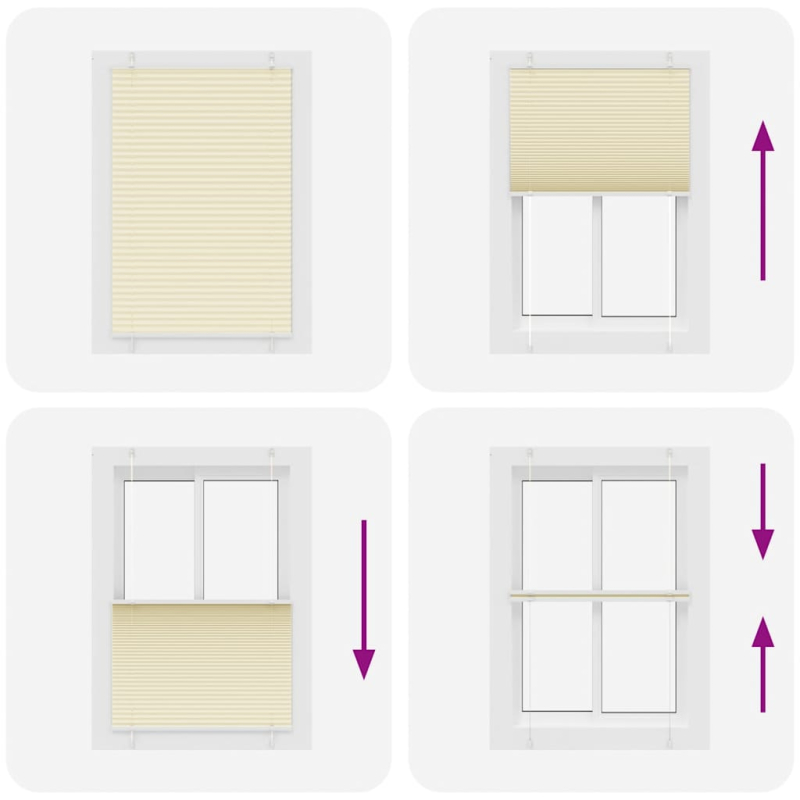 Plissee Creme 90x150 cm Stoffbreite 89,4 cm Polyester