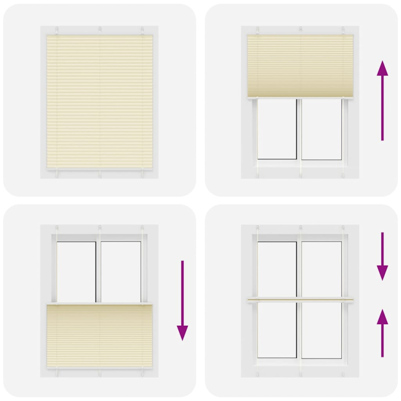 Plissee Creme 110x150 cm Stoffbreite 109,4 cm Polyester