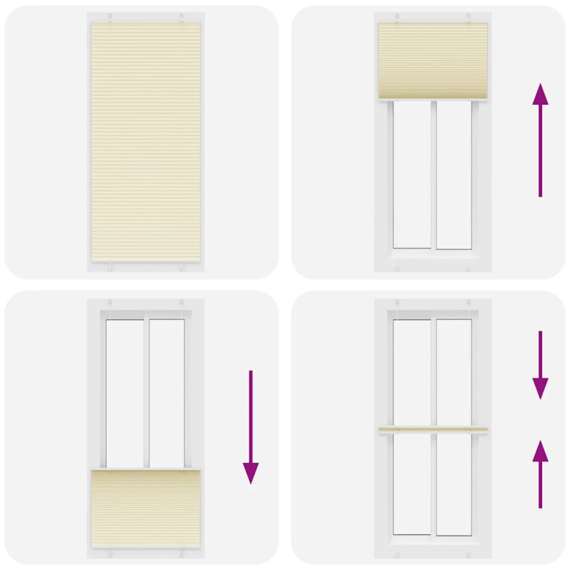 Plissee Creme 100x200 cm Stoffbreite 99,4 cm Polyester