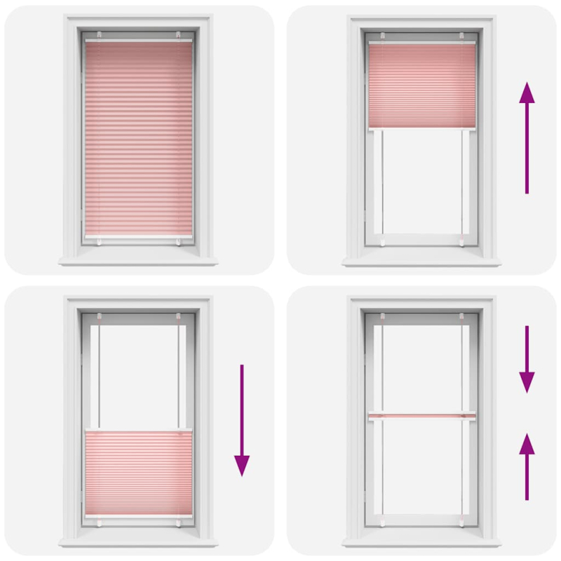 Plissee Rosa 75x150 cm Stoffbreite 74,4 cm Polyester