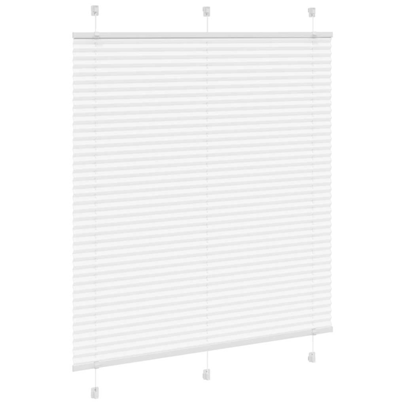 Plissee Weiß 115x100 cm Stoffbreite 114,4 cm Polyester