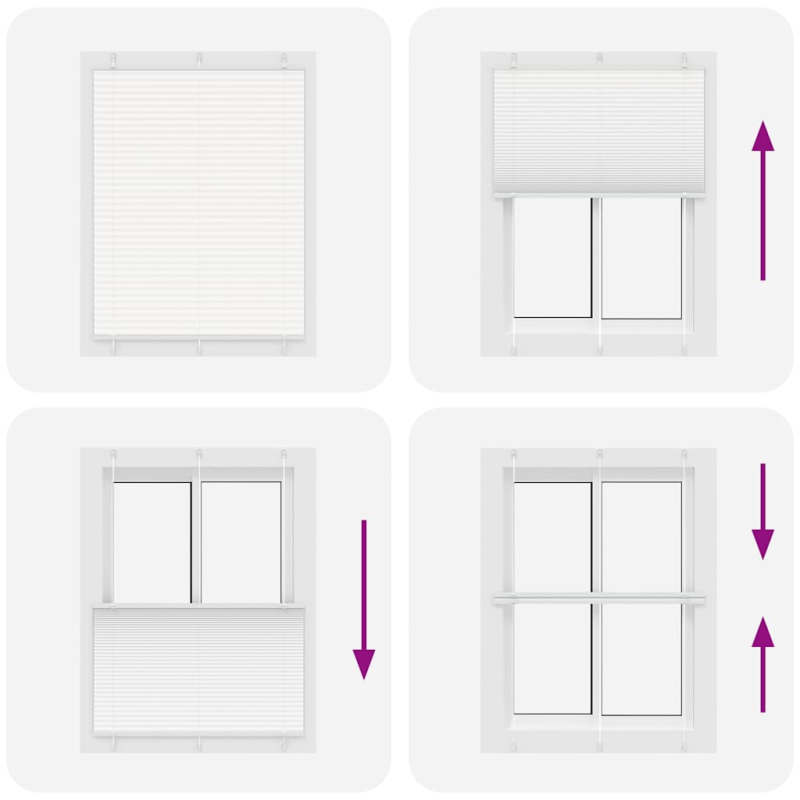 Plissee Weiß 110x150 cm Stoffbreite 109,4 cm Polyester