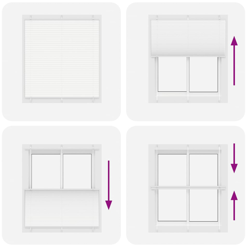 Plissee Weiß 115x150 cm Stoffbreite 114,4 cm Polyester