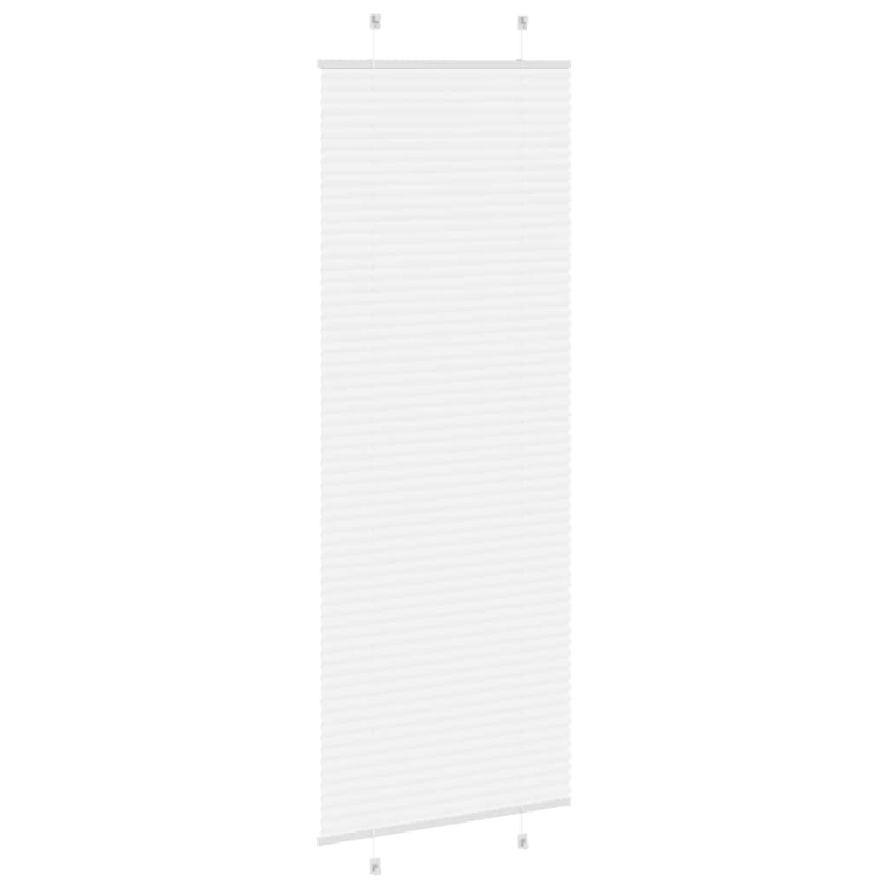 Plissee Weiß 75x200 cm Stoffbreite 74,4 cm Polyester