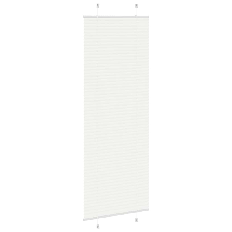 Plissee Weiß 80x200 cm Stoffbreite 79,4 cm Polyester