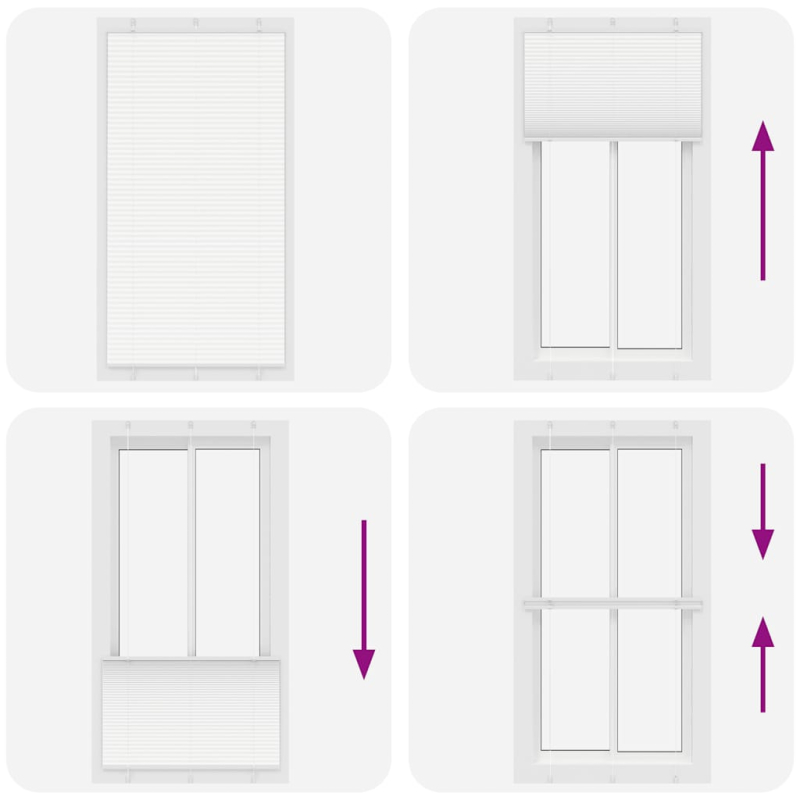 Plissee Weiß 100x200 cm Stoffbreite 99,4 cm Polyester