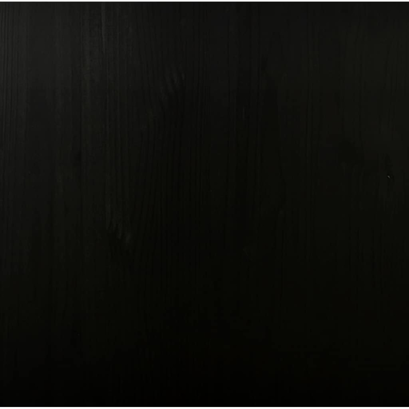 Rollschrank mit Schubladen MOSS Schwarz Massivholz Kiefer