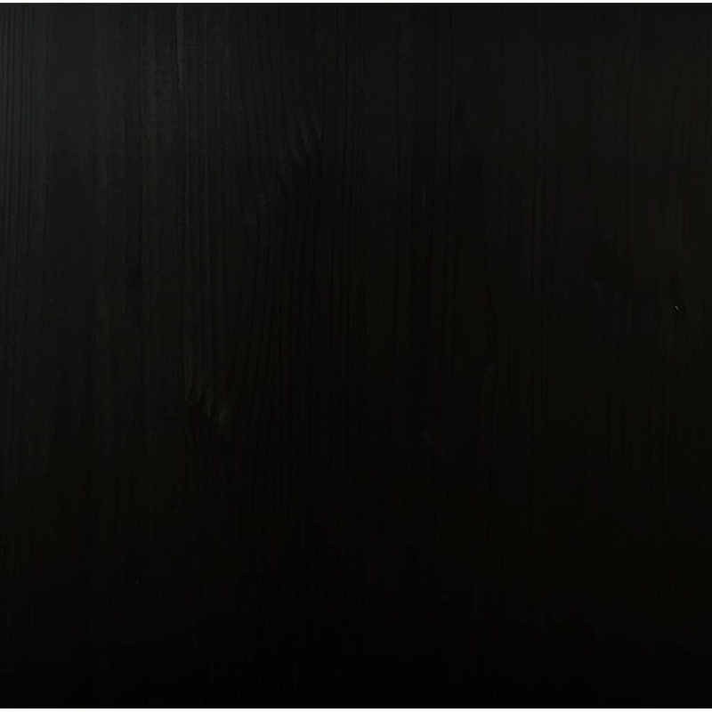 Rollschrank mit Schubladen MOSS Schwarz Massivholz Kiefer