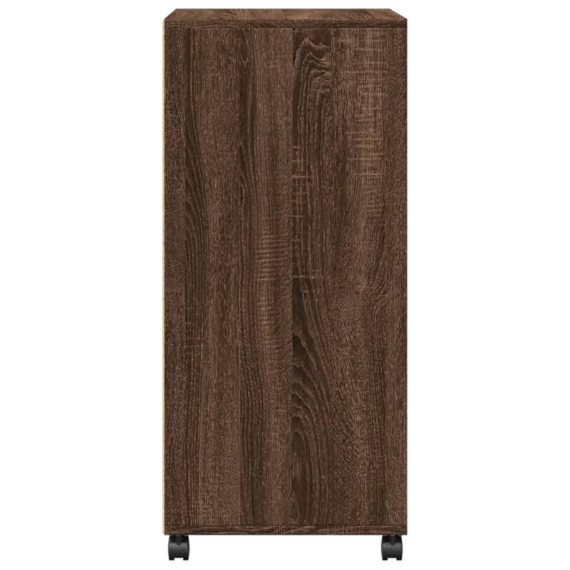 Rollschrank Braun Eichen-Optik 55x40x91 cm Holzwerkstoff