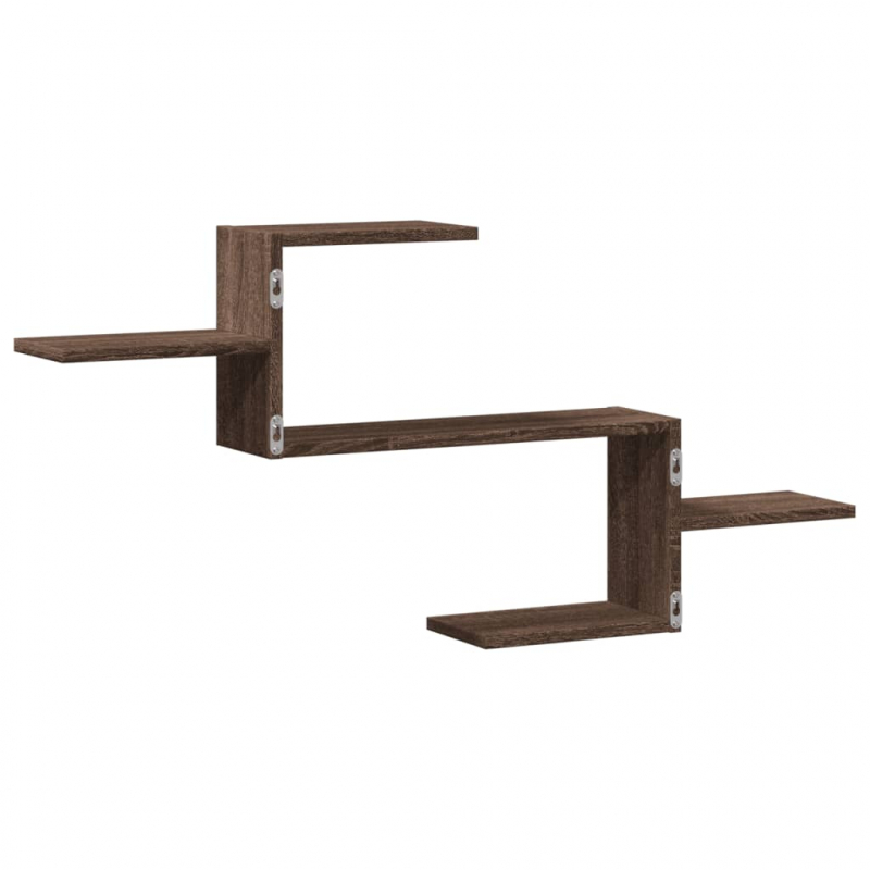 Wandregal Braun Eichen-Optik 104x15x49 cm Holzwerkstoff
