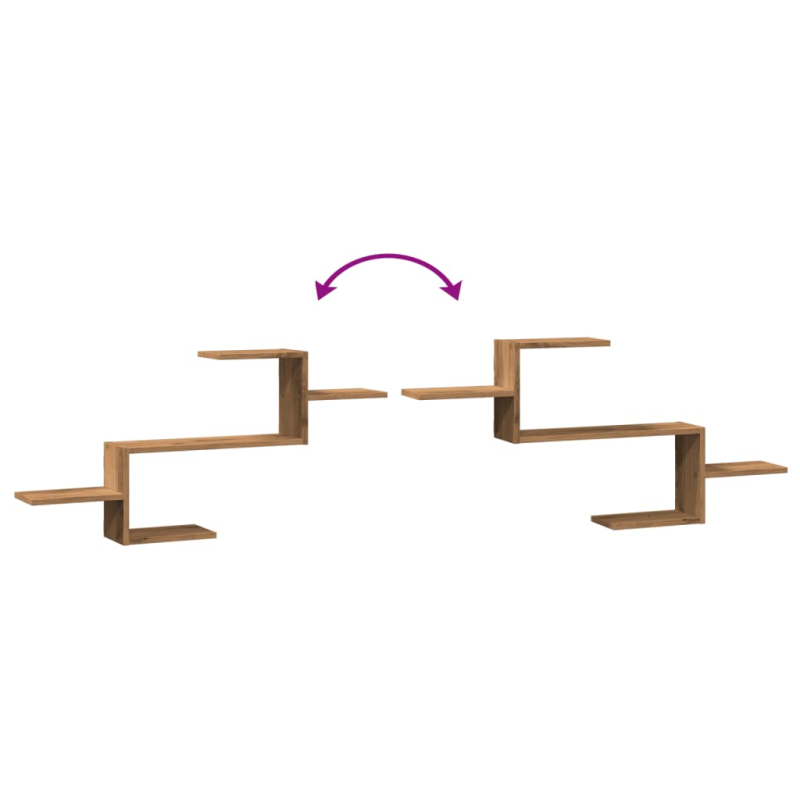 Wandregal Artisan-Eiche 104x15x49 cm Holzwerkstoff