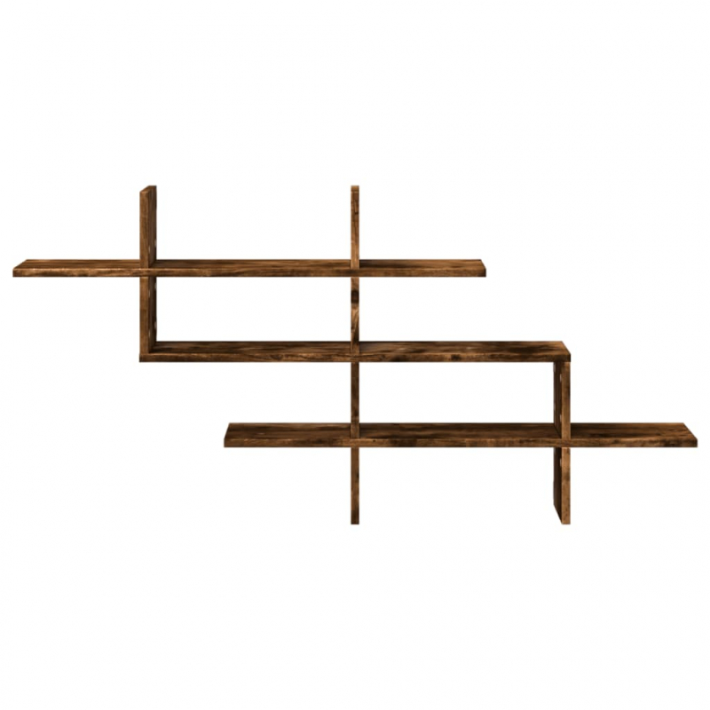 Wandregal Räuchereiche 124,5x18x60,5 cm Holzwerkstoff