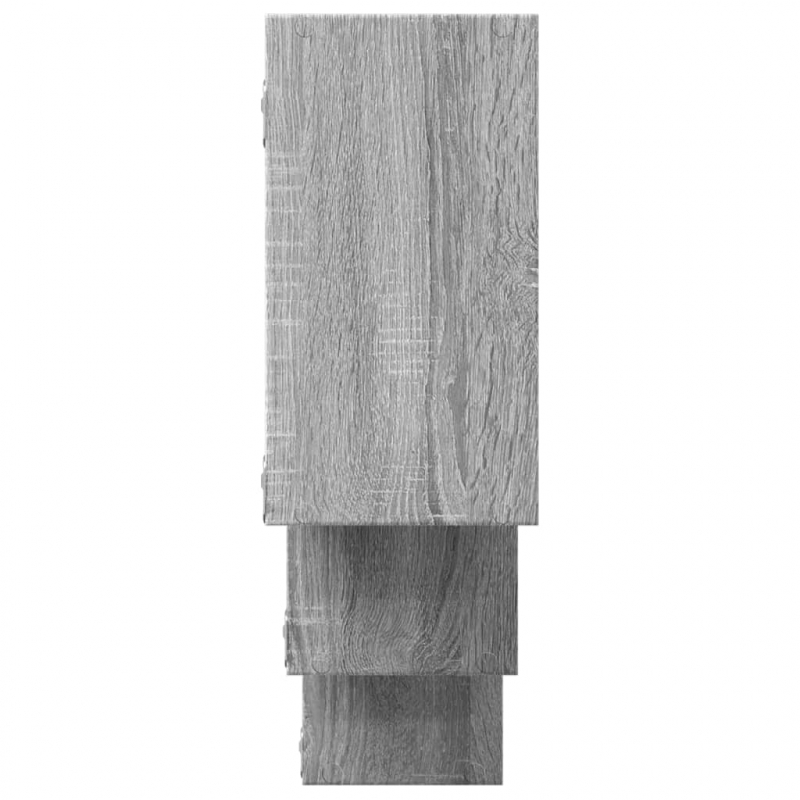 Wandregal Grau Sonoma 159x18x66 cm Holzwerkstoff