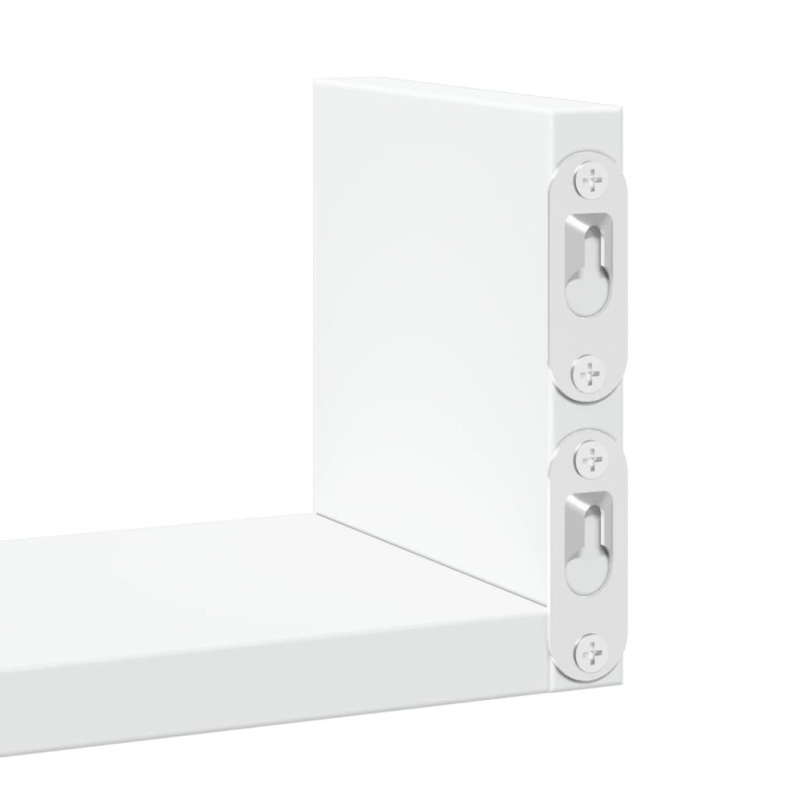 Wandregal 3 Stk. Weiß Holzwerkstoff