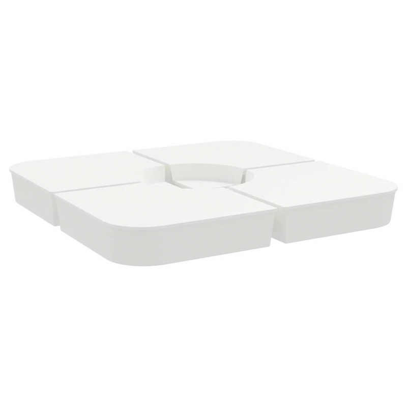 4-tlg. Kreuzfuß-Schirmständer-Set 100 kg PP