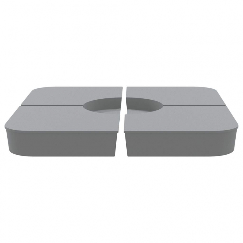 4-tlg. Kreuzfuß-Schirmständer-Set 100 kg PP