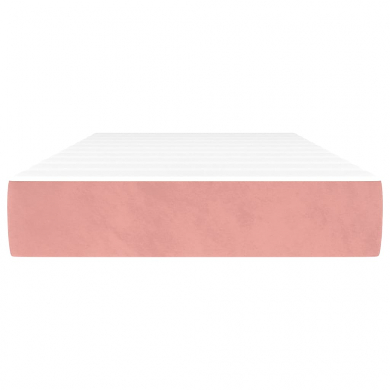 Taschenfederkernmatratze Rosa 90x210x20 cm Samt