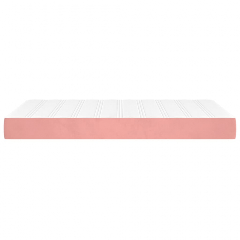 Taschenfederkernmatratze Rosa 120x220x20 cm Samt