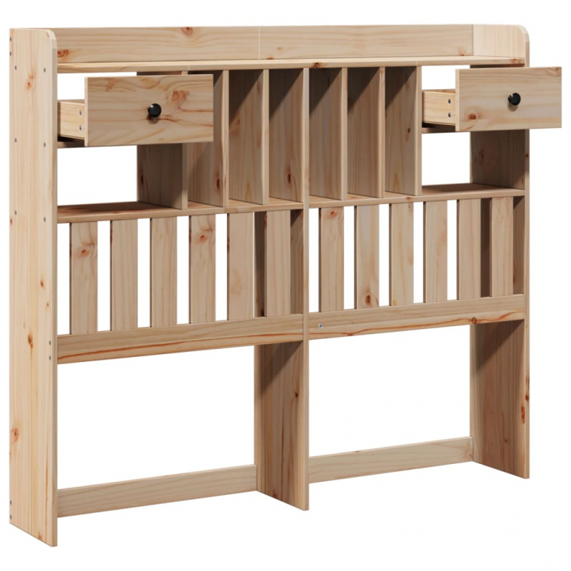 Kopfteil mit Stauraum 135 cm Massivholz Kiefer