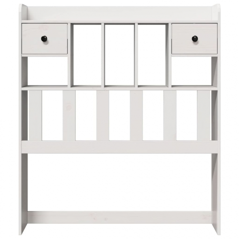 Kopfteil mit Stauraum Weiß 75 cm Massivholz Kiefer