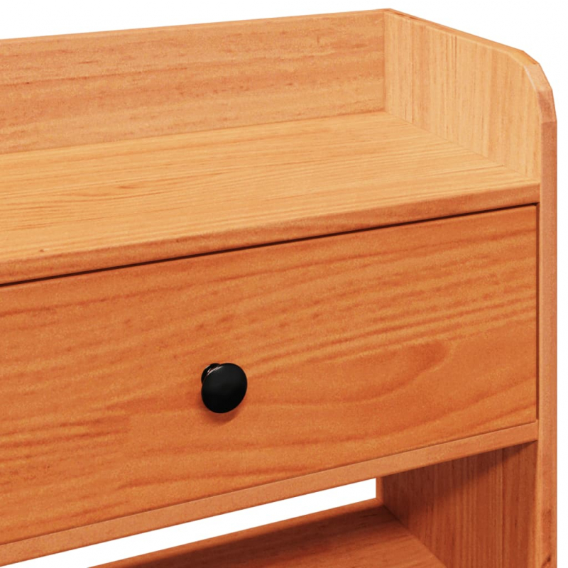 Kopfteil mit Stauraum Wachsbraun 75 cm Massivholz Kiefer