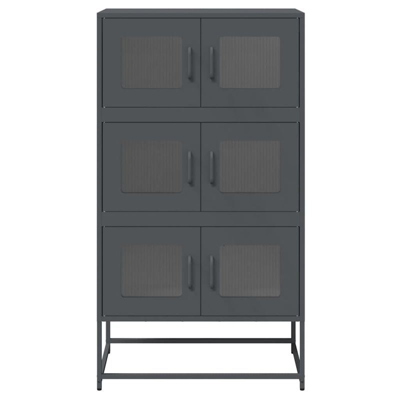Highboard Anthrazit 68x39x123 cm Stahl