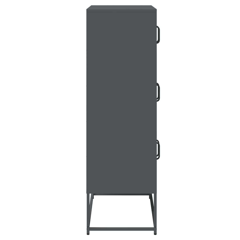 Highboard Anthrazit 68x39x123 cm Stahl