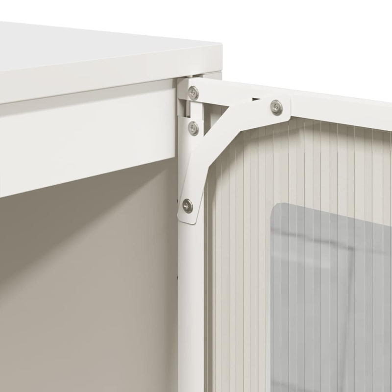 Sideboard Weiß 100,5x39x107 cm Kaltgewalzter Stahl