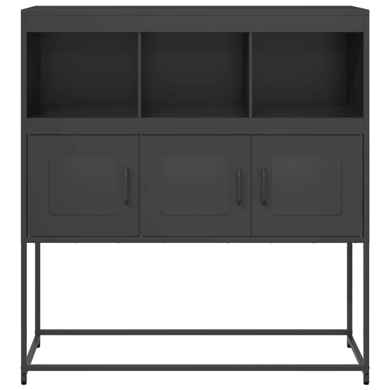 Sideboard Schwarz 100,5x39x107 cm Kaltgewalzter Stahl