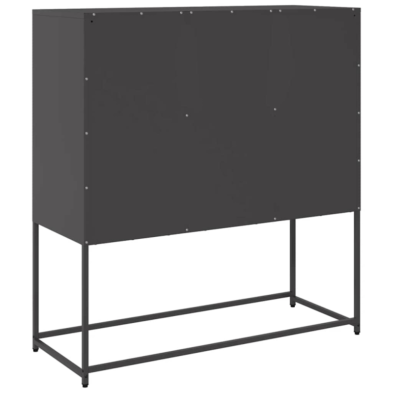 Sideboard Schwarz 100,5x39x107 cm Kaltgewalzter Stahl