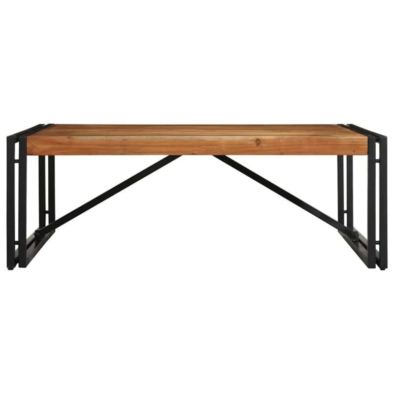 Couchtisch 100x100x35 cm Raues Massivholz Akazie