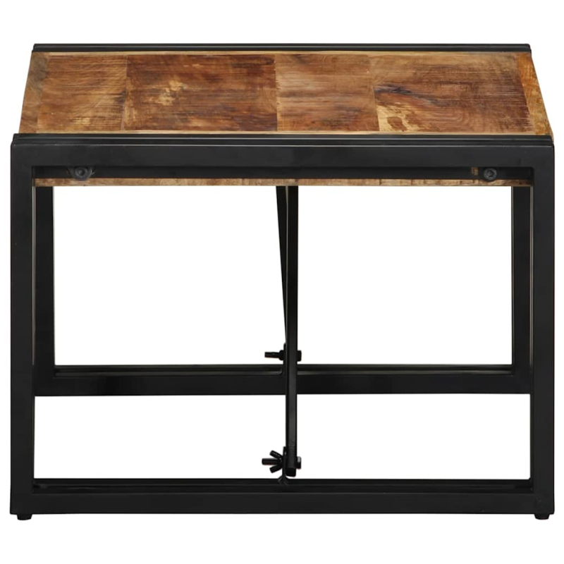 Couchtisch 50x50x35 cm Raues Massivholz Mango