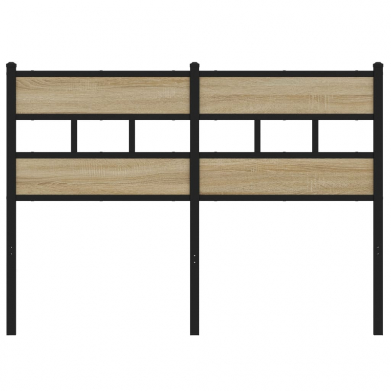 Kopfteil Sonoma-Eiche 120 cm Eisen und Holzwerkstoff