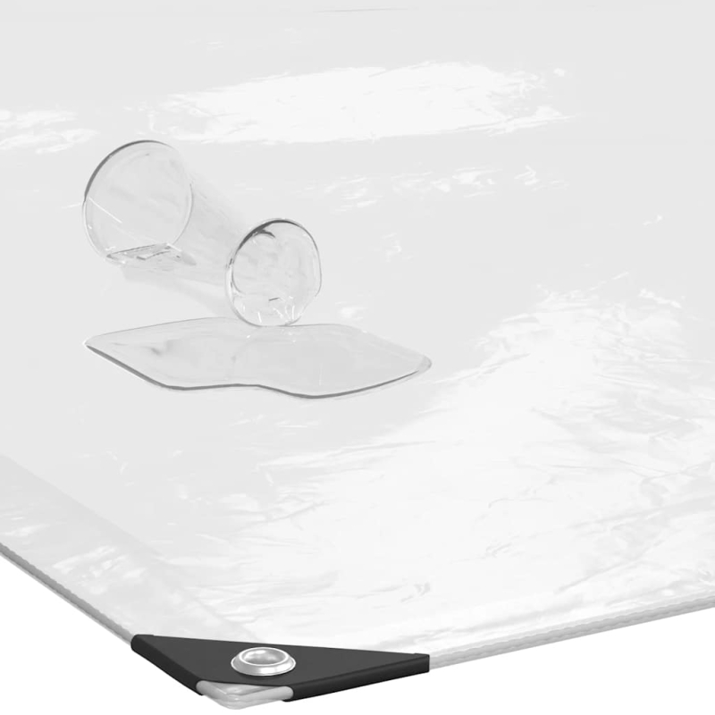 Transparente Plane mit Ösen 4x12 m Polyethylen