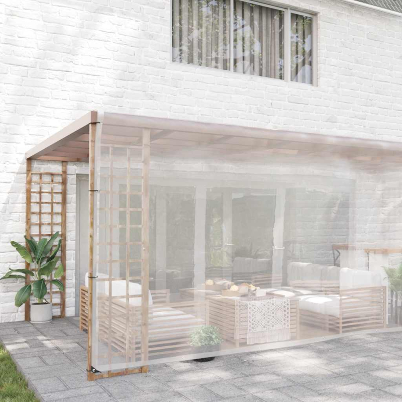 Transparente Plane mit Ösen 5x12 m Polyethylen