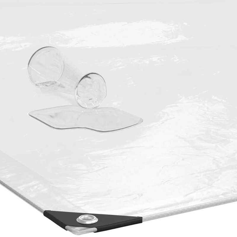 Transparente Plane mit Ösen 8x12 m Polyethylen