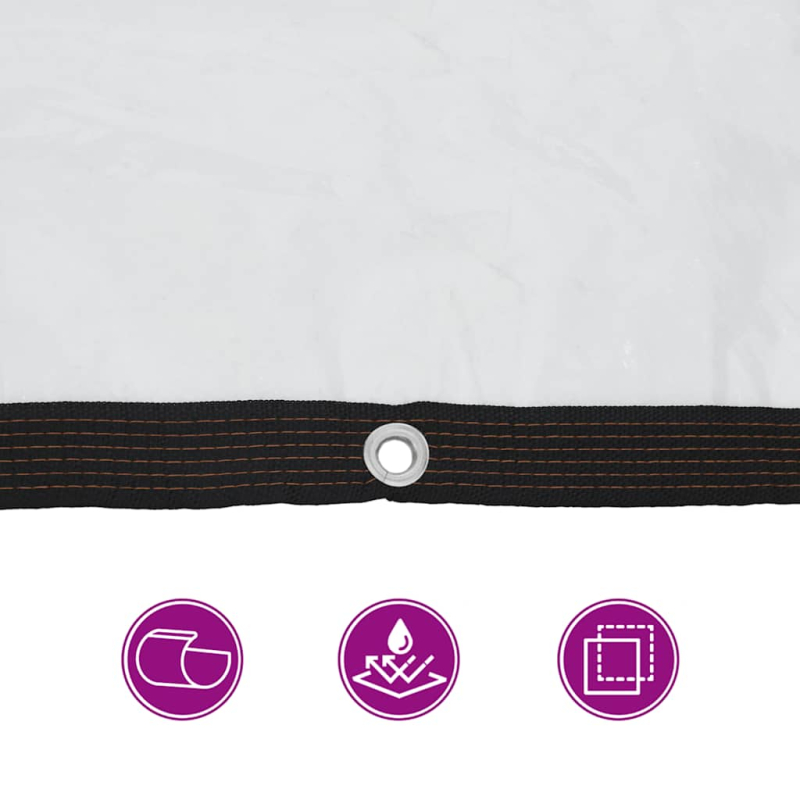 Transparente Plane mit Ösen 2x6 m Polyethylen