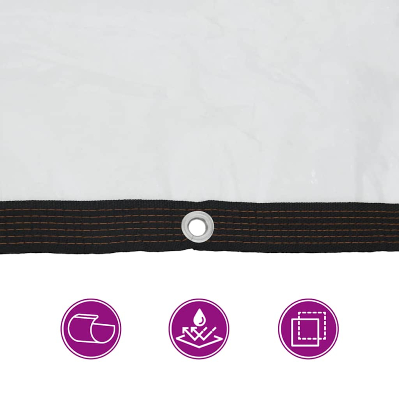 Transparente Plane mit Ösen 3x3 m Polyethylen