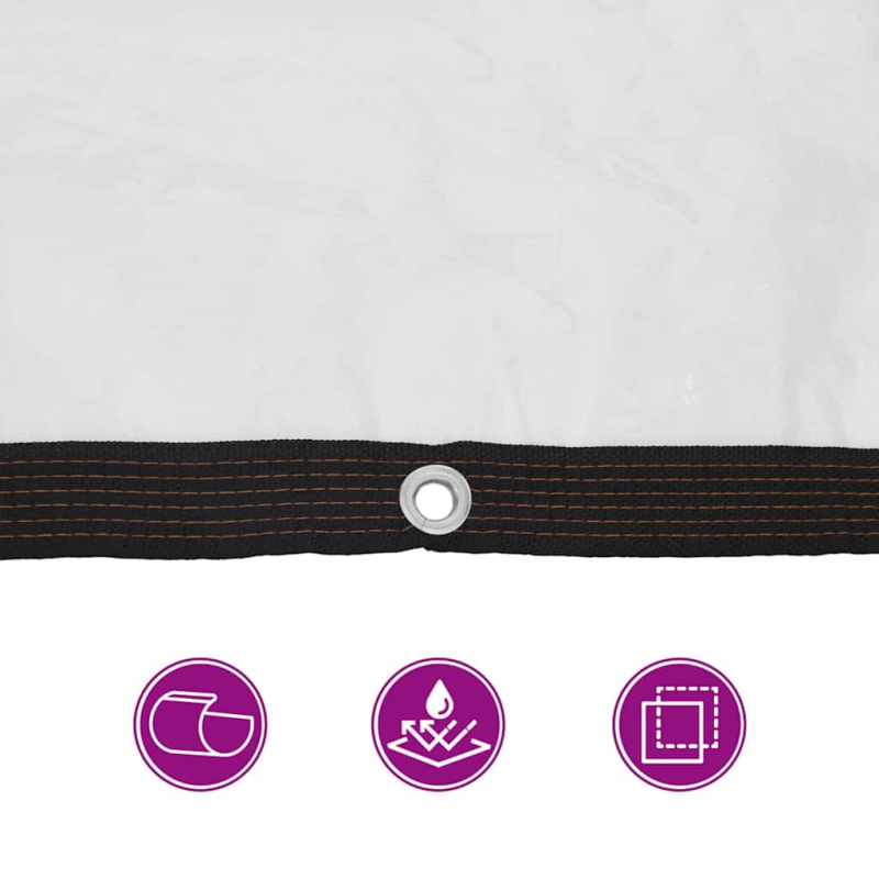 Transparente Plane mit Ösen 3x8 m Polyethylen