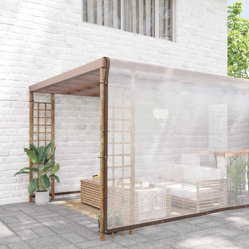 Transparente Plane mit Ösen 8x8 m Polyethylen