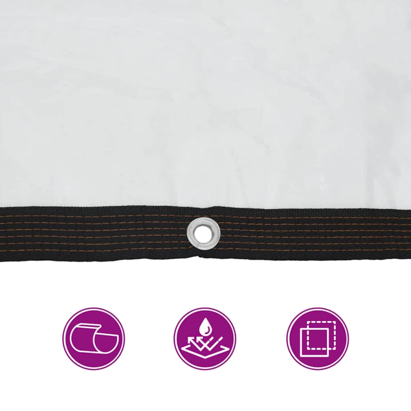 Transparente Plane mit Ösen 12x12 m Polyethylen