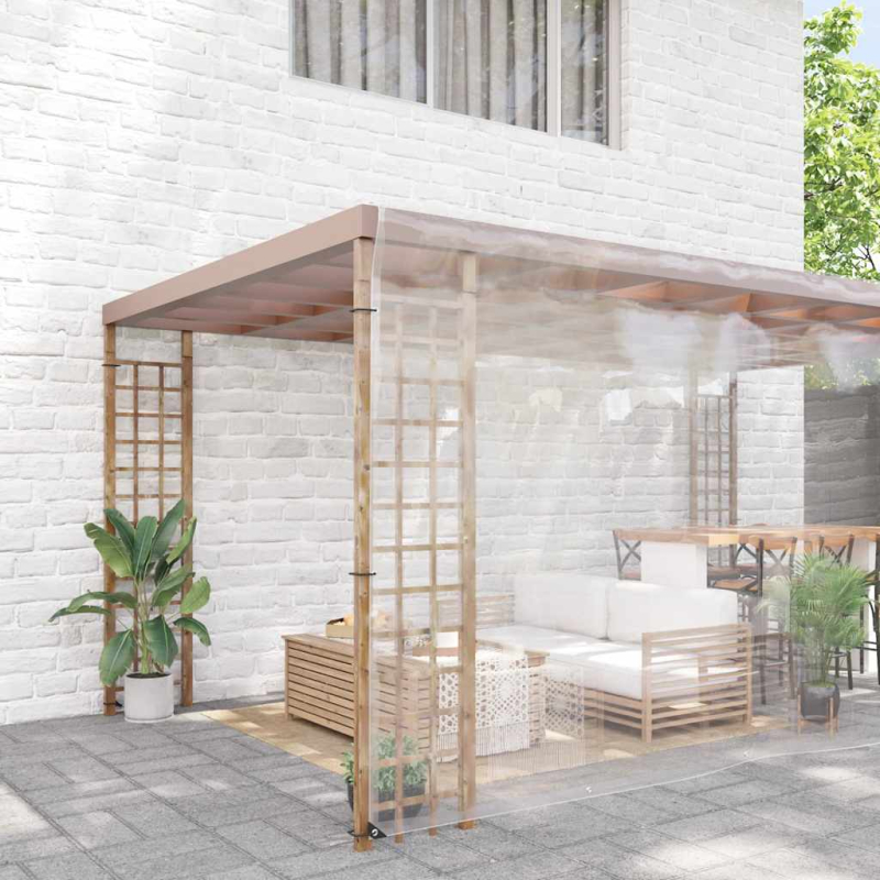 Transparente Plane mit Ösen 8x8 m PVC