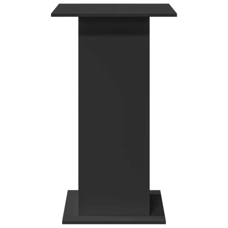 Bartisch mit Ablagen Schwarz 60x60x102 cm Holzwerkstoff