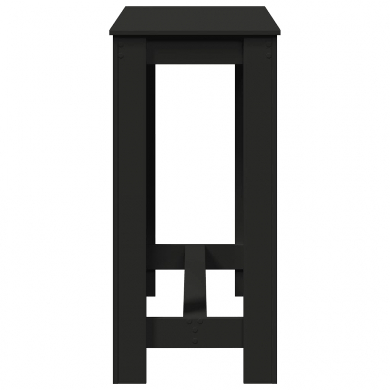 Bartisch Schwarz 102x50x103,5 cm Holzwerkstoff