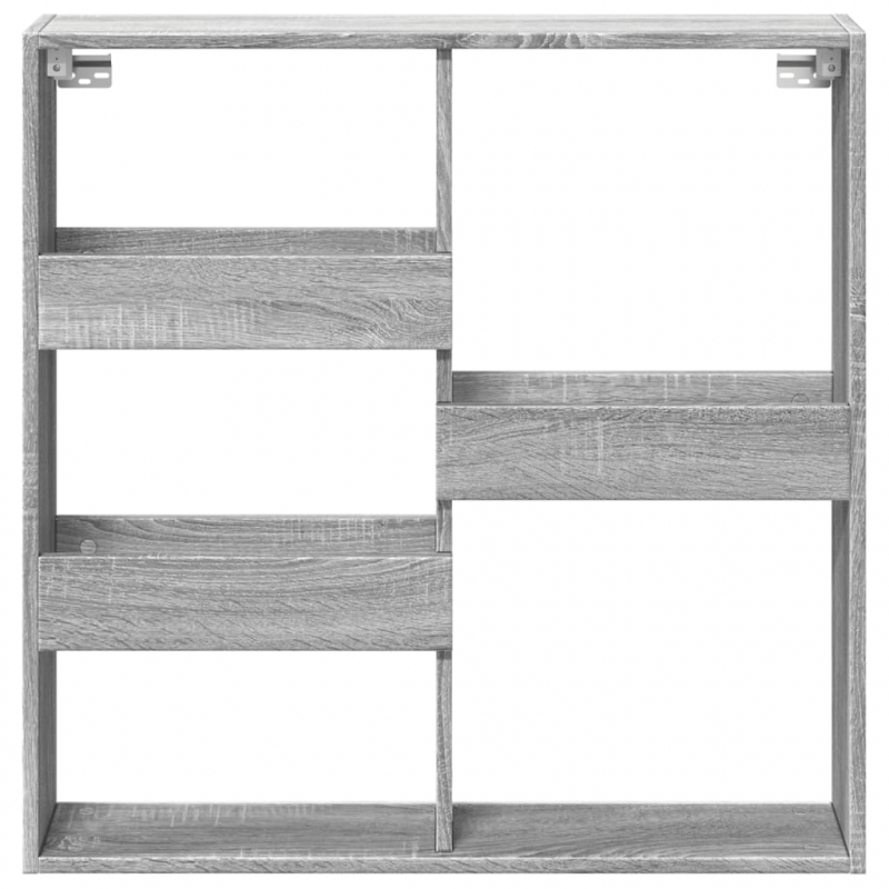 Wandschrank Grau Sonoma 80x15x80 cm Holzwerkstoff