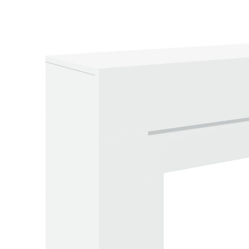 Kaminumrandung Weiß 100x30x87,5 cm Holzwerkstoff