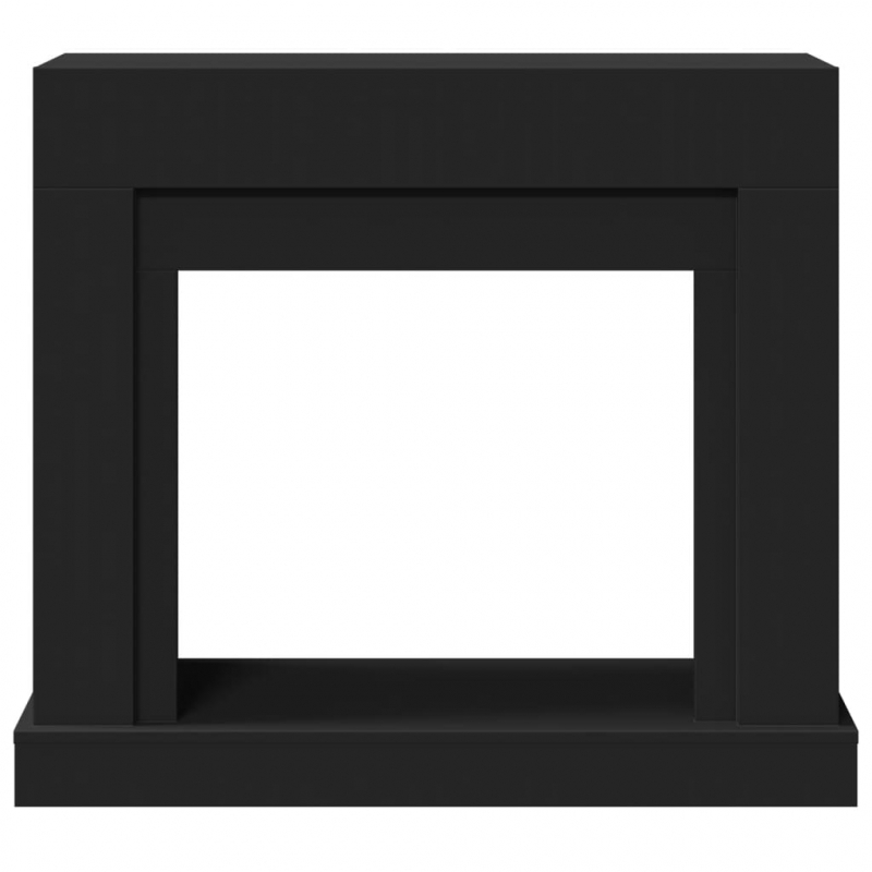 Kaminumrandung Schwarz 100x30x87,5 cm Holzwerkstoff