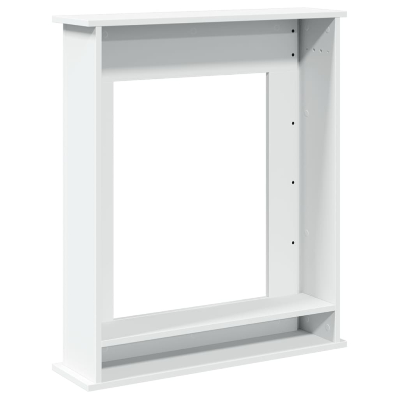 Kaminumrandung Weiß 75x20x87,5 cm Holzwerkstoff