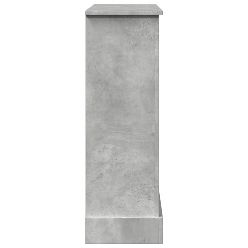 Kaminumrandung Betongrau 90x30x90 cm Holzwerkstoff